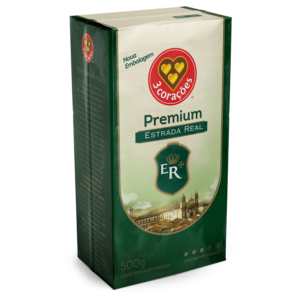 Café Torrado e Moído 3 Corações Estrada Real Premium a Vácuo 500g - 1