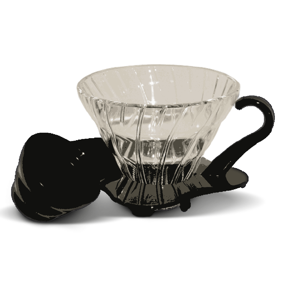 Suporte para Filtro de Café Hario V60-01 Vidro Preto - 1
