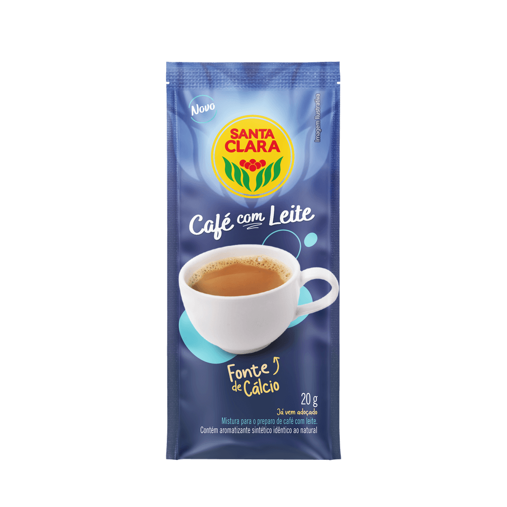 Café com Leite Santa Clara 30 Sachês com 20g Cada - 1