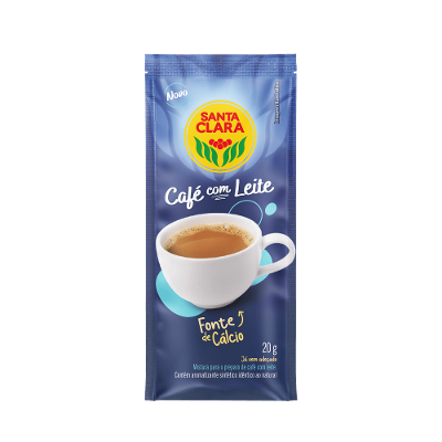 Café com Leite Santa Clara 30 Sachês com 20g Cada