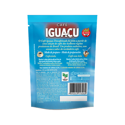 Café Solúvel Iguaçu Granulado Decaf Refil 40g