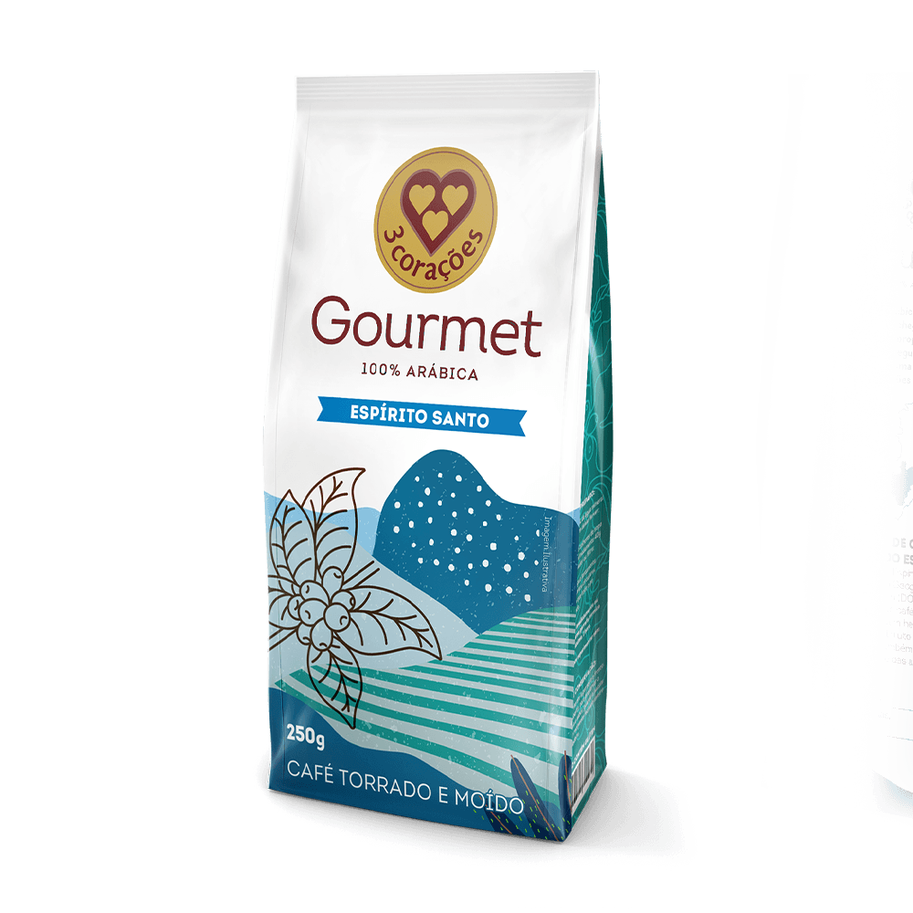 Café Torrado e Moído Espírito Santo Gourmet 3 Corações Pacote 250g - 2
