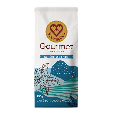 Café Torrado e Moído Espírito Santo Gourmet 3 Corações Pacote 250g