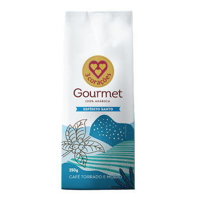Café Torrado e Moído Espírito Santo Gourmet 3 Corações Pacote 250g