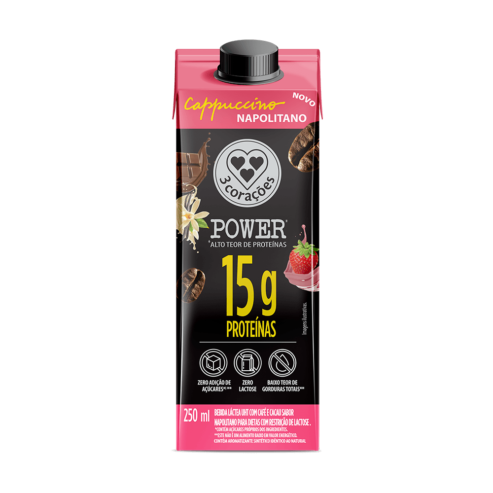 Cappuccino Pronto Napolitano Power 3 Corações 250ML - 1