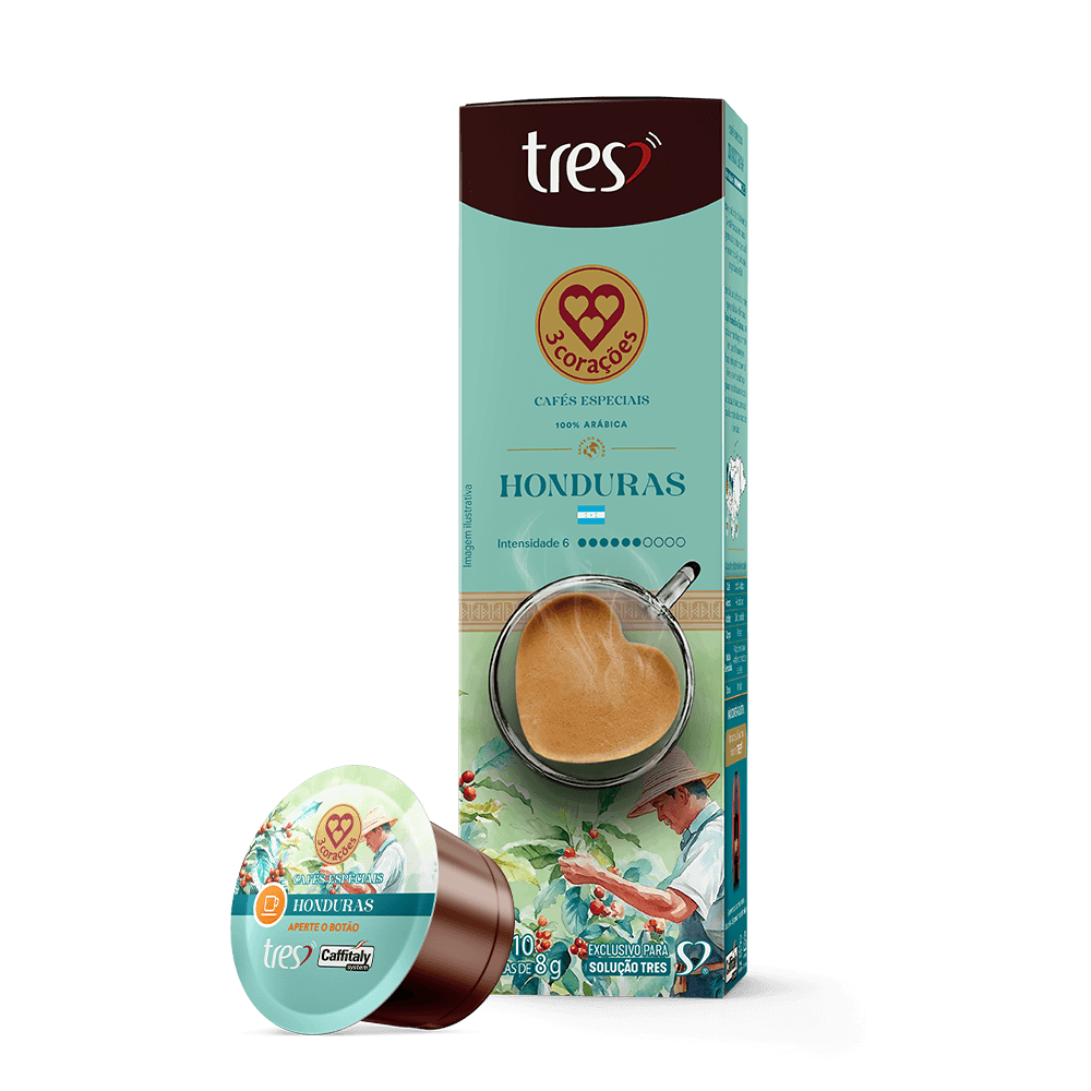 Cápsula de Café Espresso Regiões do Mundo Honduras TRES 3 Corações - 1
