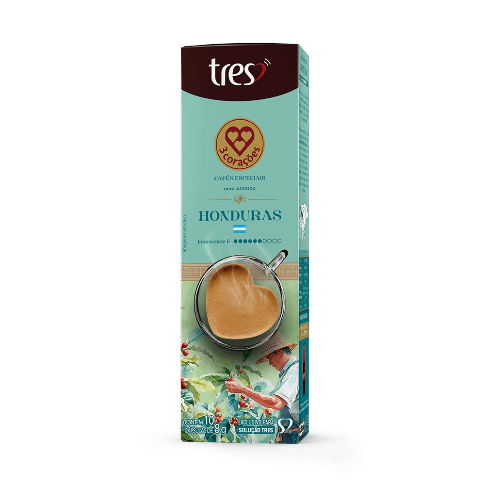 Cápsula de Café Espresso Regiões do Mundo Honduras TRES 3 Corações - 2