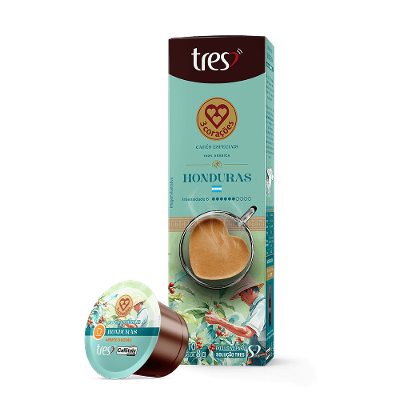 Cápsula de Café Espresso Regiões do Mundo Honduras TRES 3 Corações