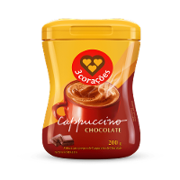 Cappuccino Chocolate 3 Corações Pote 200g - 1