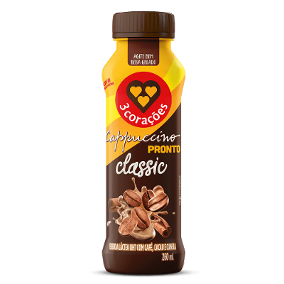 Cappuccino Pronto Classic 3 Corações 260ML