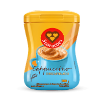 Cappuccino Descafeinado 3 Corações Pote 200g - 1