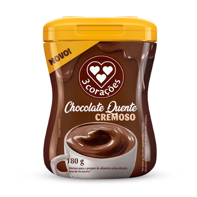 Chocolate Quente Cremoso 3 Corações Pote 180g