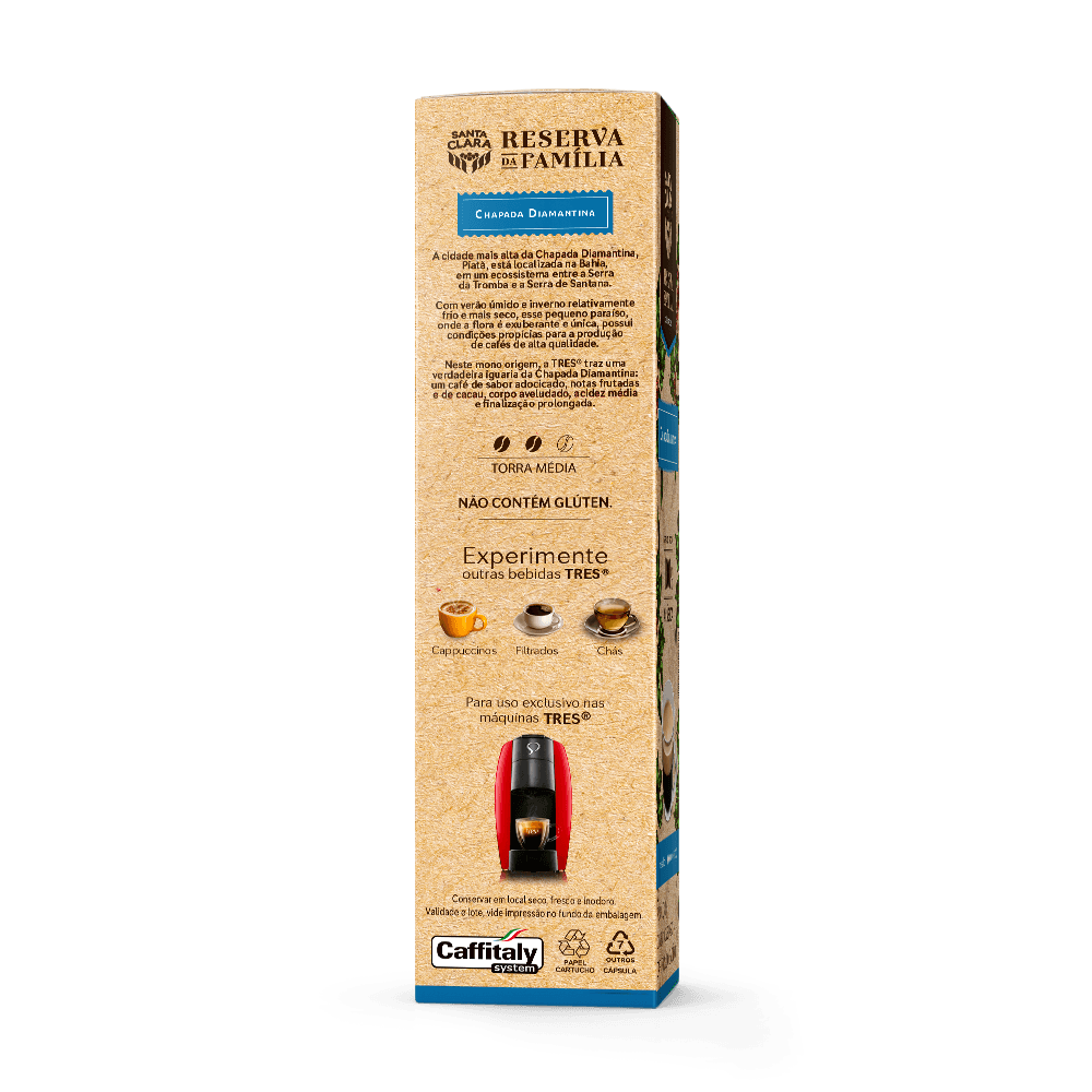 Cápsula de Café Espresso TRES Reserva da Família Chapada Diamantina Santa Clara - 3