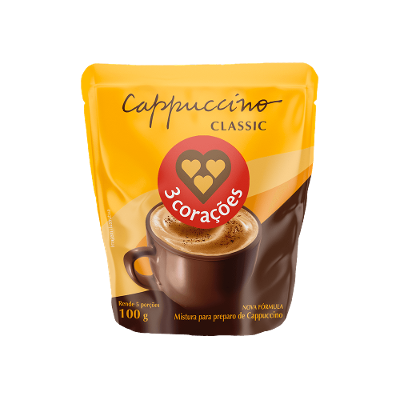 Cappuccino Classic 3 Corações Refil 100g