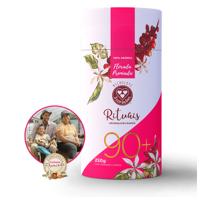 Café Torrado e Moído Florada 90+ Luciene Tomazini 3 Corações Lata 250g