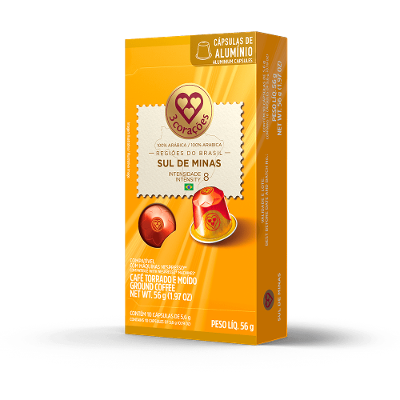 Cápsula de Café Compatíveis Nespresso® Sul de Minas 3 Corações