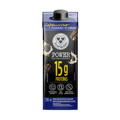Cappuccino Pronto Cookies'n Cream Power 3 Corações 250ML