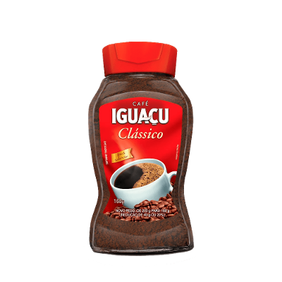 Café Solúvel Granulado Iguaçu Clássico Vidro 160g