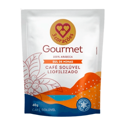 Café Solúvel Liofilizado Sul de Minas Gourmet 3 Corações Refil 40g