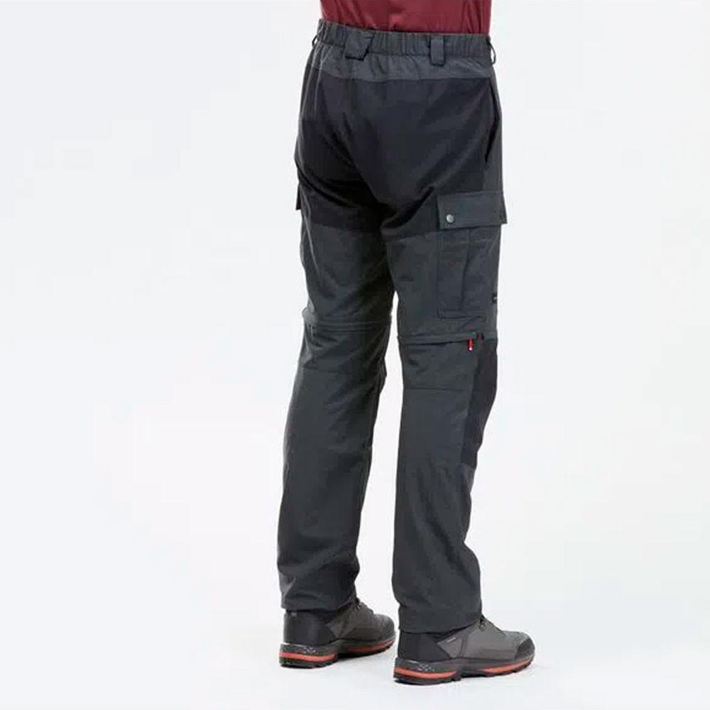 Calça Masculina Modulavél de Trekking Trek Forclaz Cinza - 4