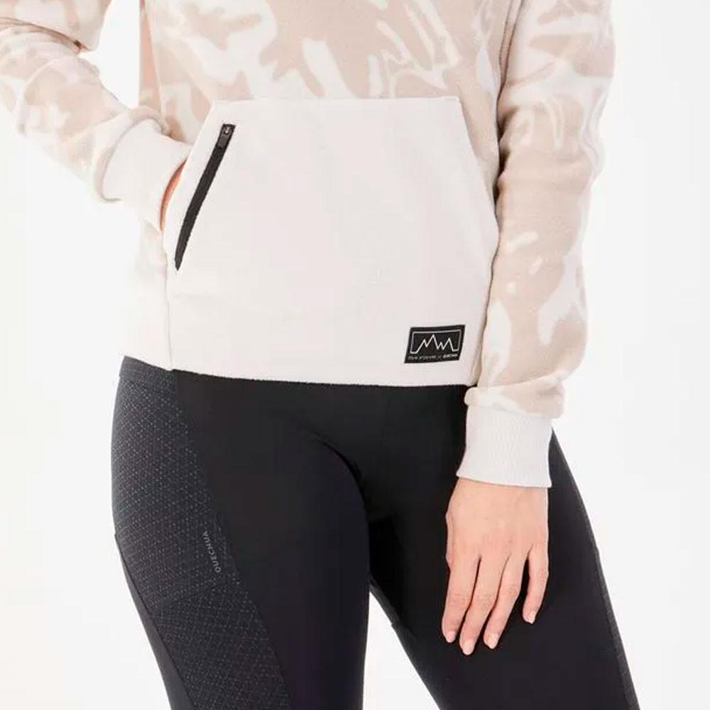 Fleece com Capuz Feminina de Caminhada na Montanha MH100 - 6