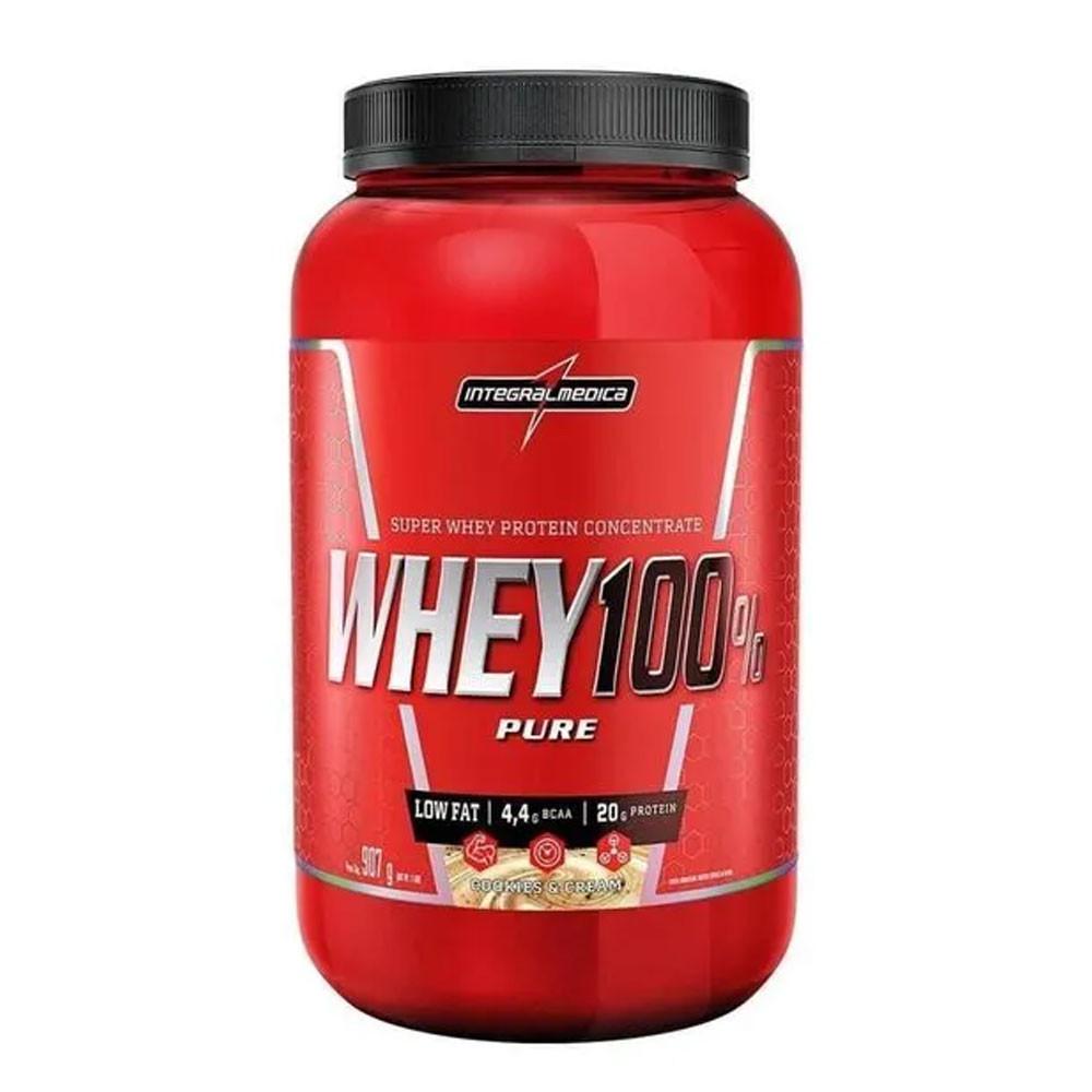 Whey Protein Concentrado 100 Pure Cookies 900g Integralmedica - 1