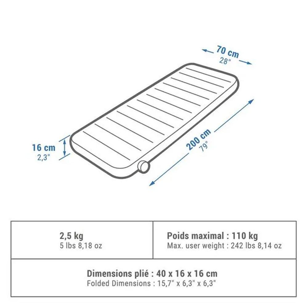 Colchão Insuflável Air Seconds Comfort 70 cm 1 Pessoa - 7