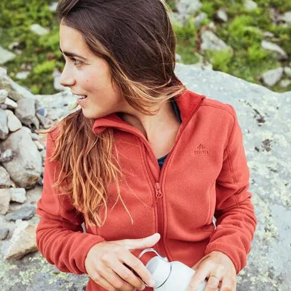 Blusa Fleece Feminina Com Zíper MH120 Laranja - 2