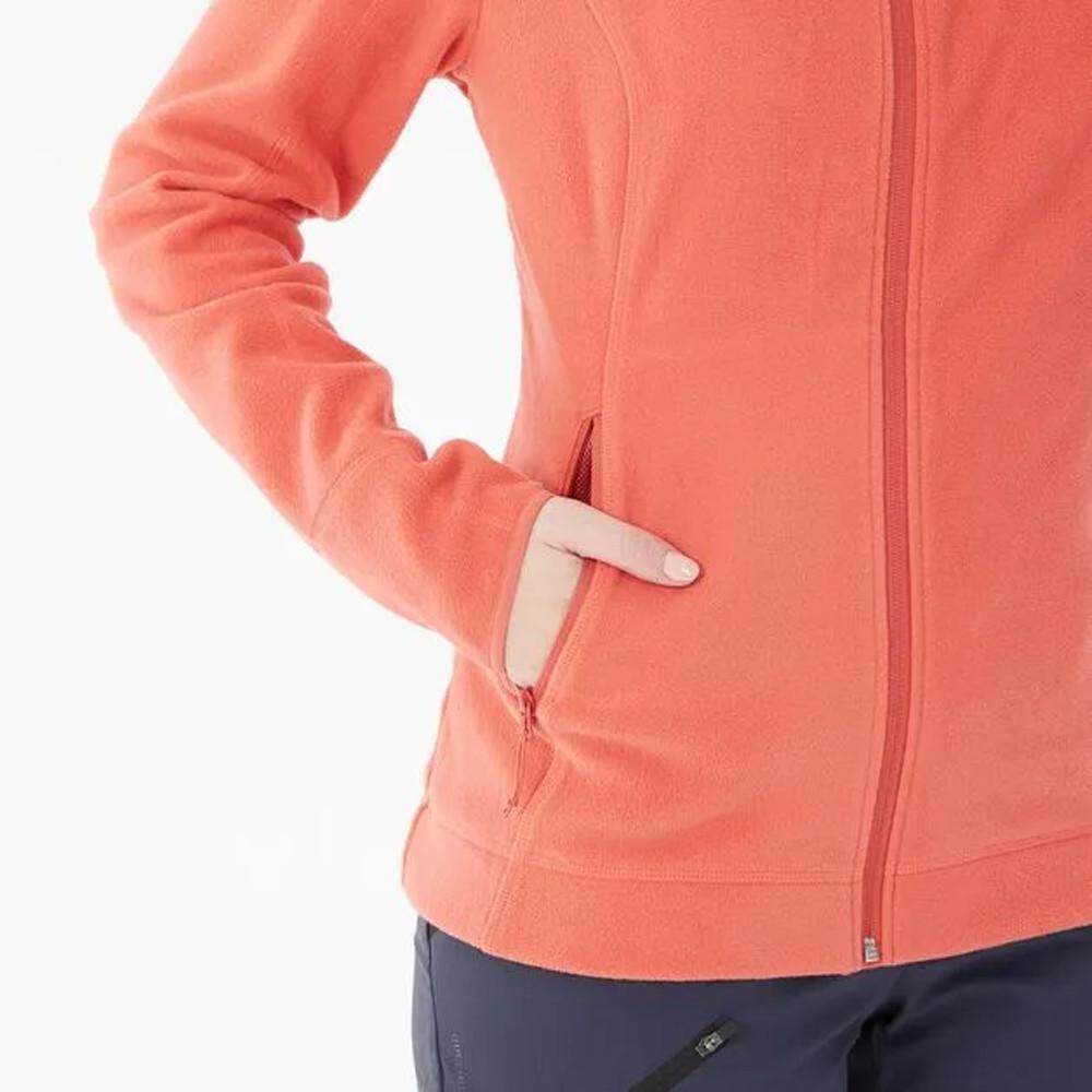 Blusa Fleece Feminina Com Zíper MH120 Laranja - 6