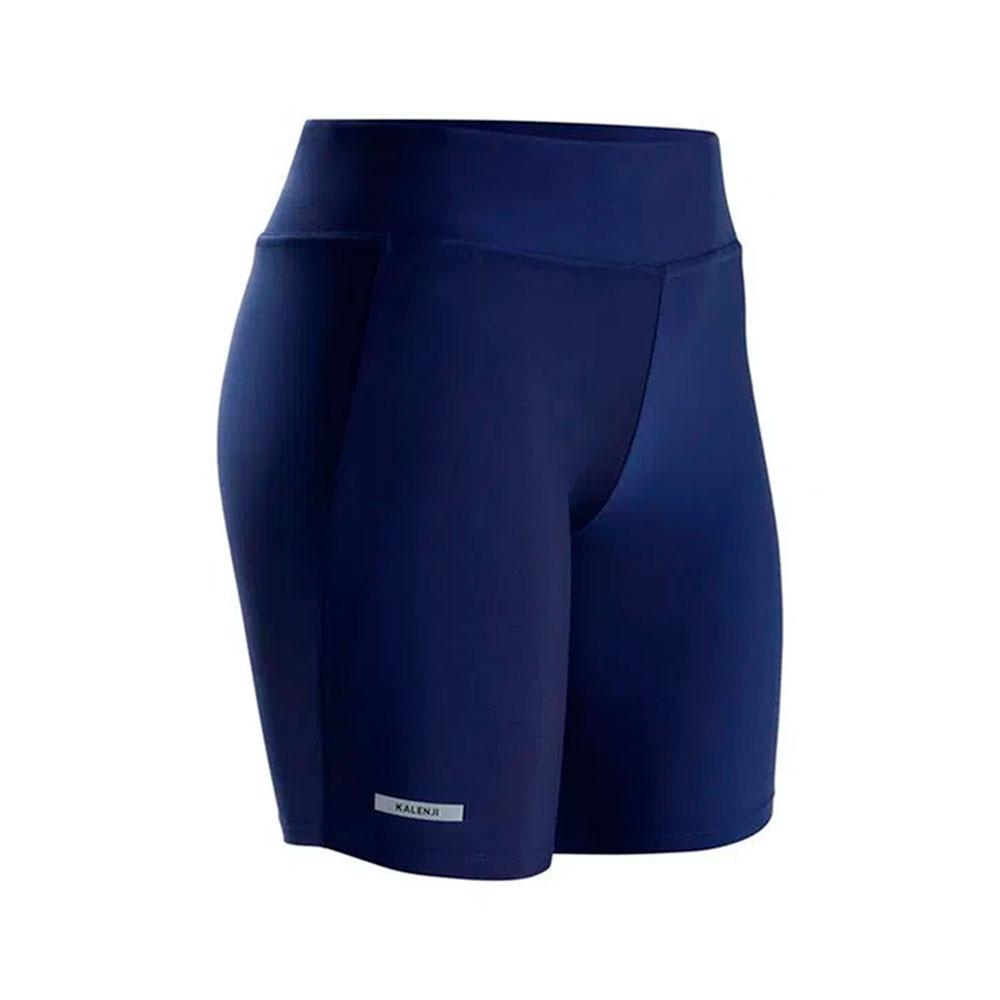 Shorts Legging Feminino de Corrida Azul Marinho Kalenji - 4