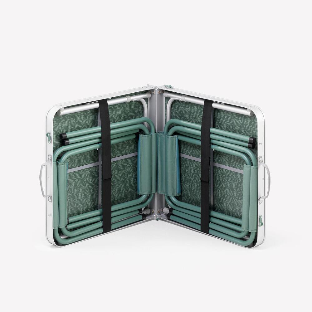 Mesa de Campismo Dobrável 4 Bancos 4 a 6 Pessoas - 2