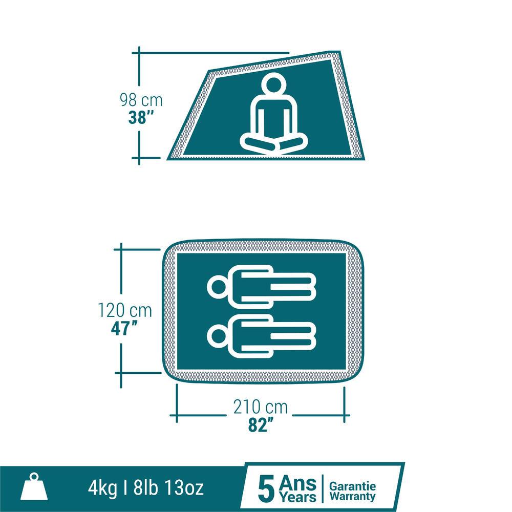 Barraca Camping 2 SECONDS - 2 pessoas - Fresh e Black - 7