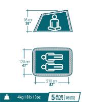 Barraca Camping 2 SECONDS - 2 pessoas - Fresh e Black - 7