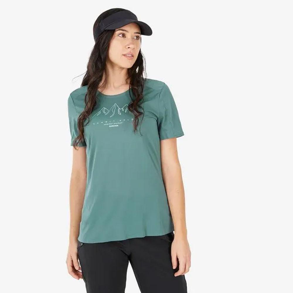 Camiseta Feminina de Trilha MH500 Quechua - 4