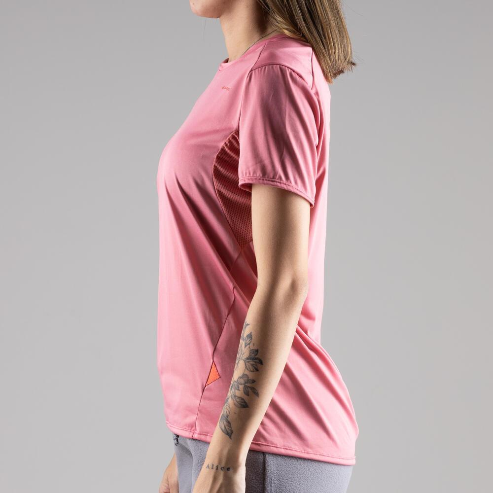 Camiseta Feminina de Trilha MH100 Pink Quechua - 5