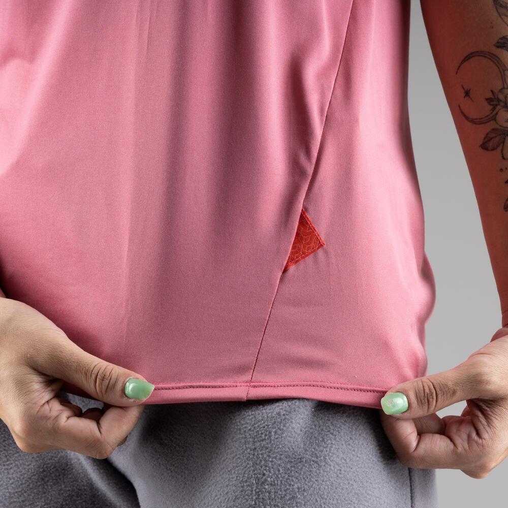 Camiseta Feminina de Trilha MH100 Pink Quechua - 6