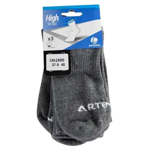 Meia Adulto RS 500 Cano Alto Artengo (Kit com 3 pares)