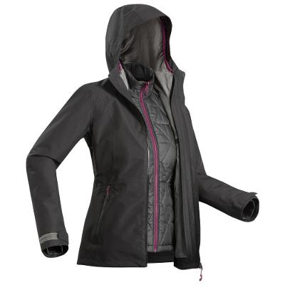 Jaqueta Feminina de Trekking Rain Warm 500 3X1