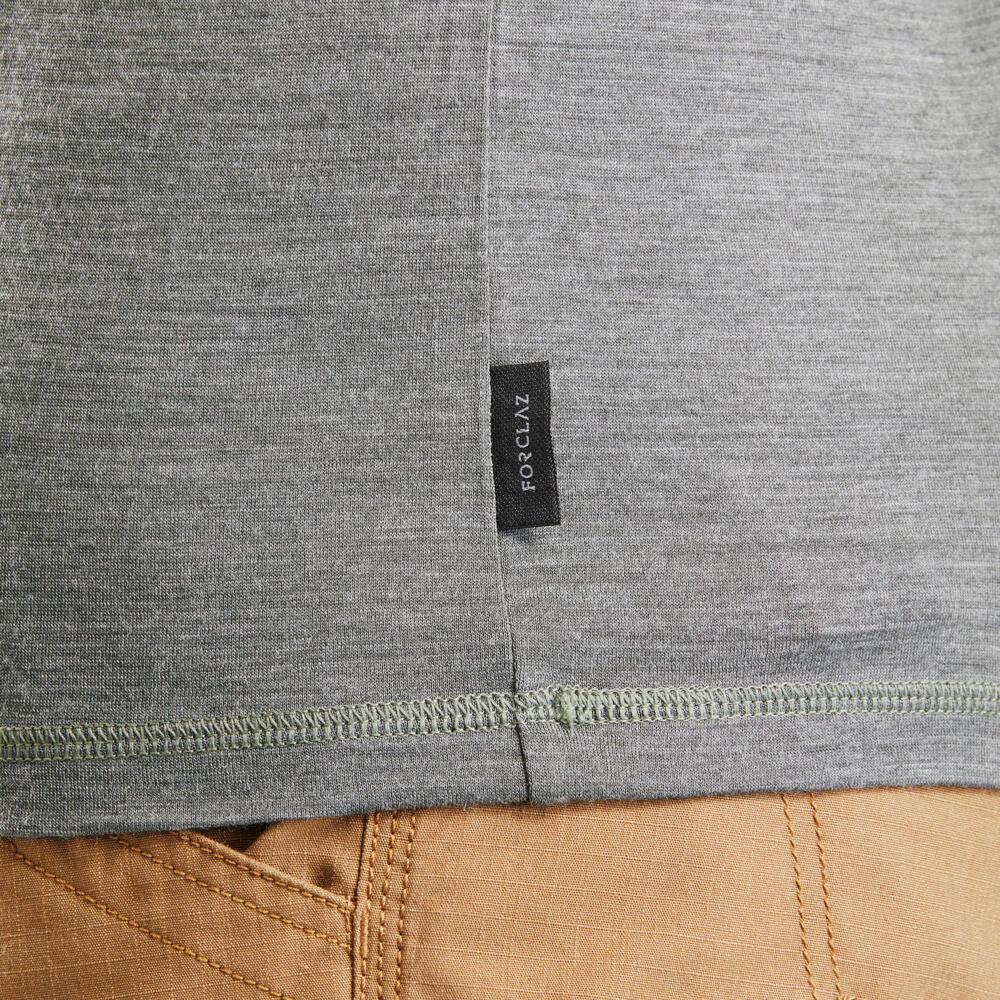 Camiseta Masculina de Trekking Lã Merino Travel100 - 6