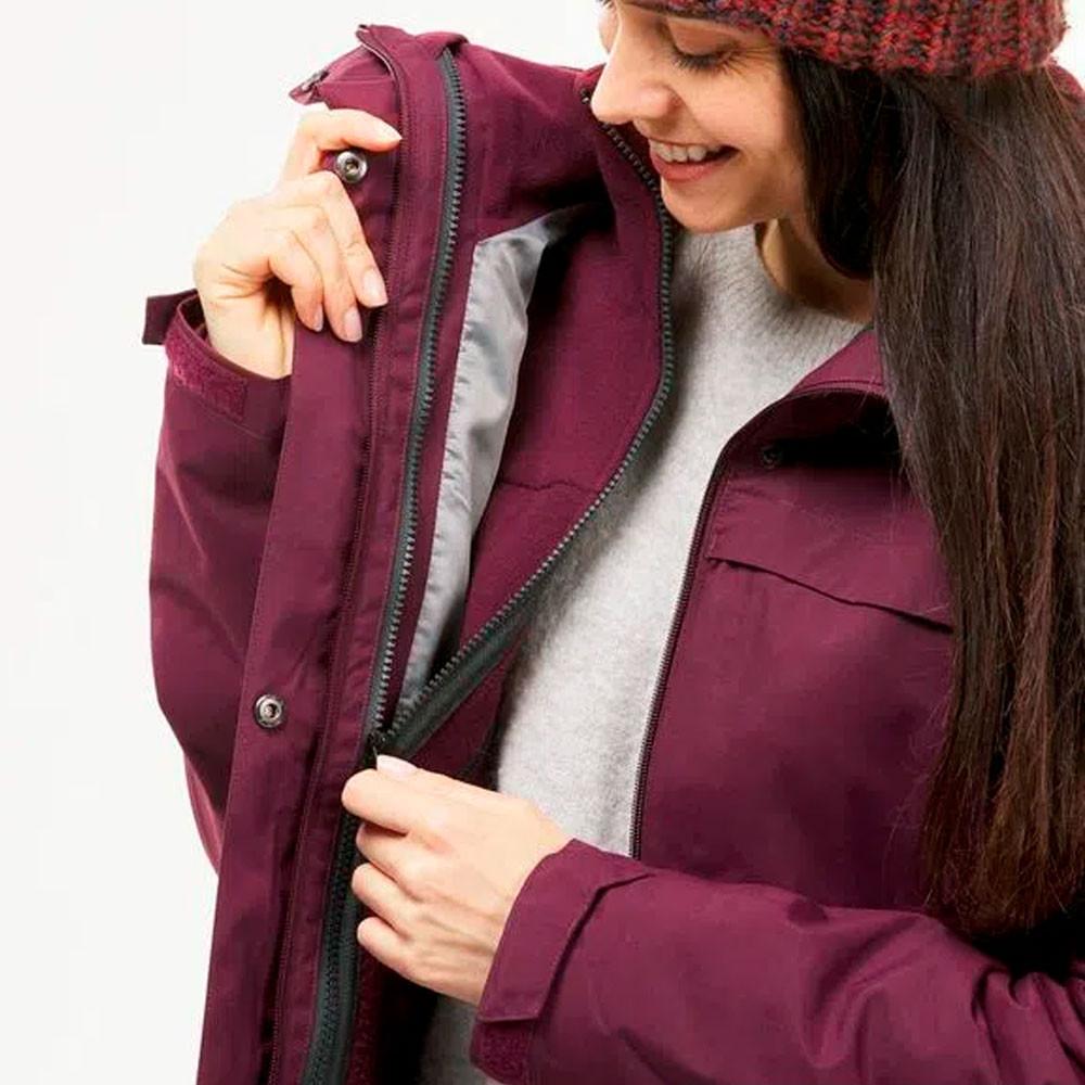 Jaqueta Feminina Impermeável de Trekking Travel 100 3 em 1 Forclaz - 6