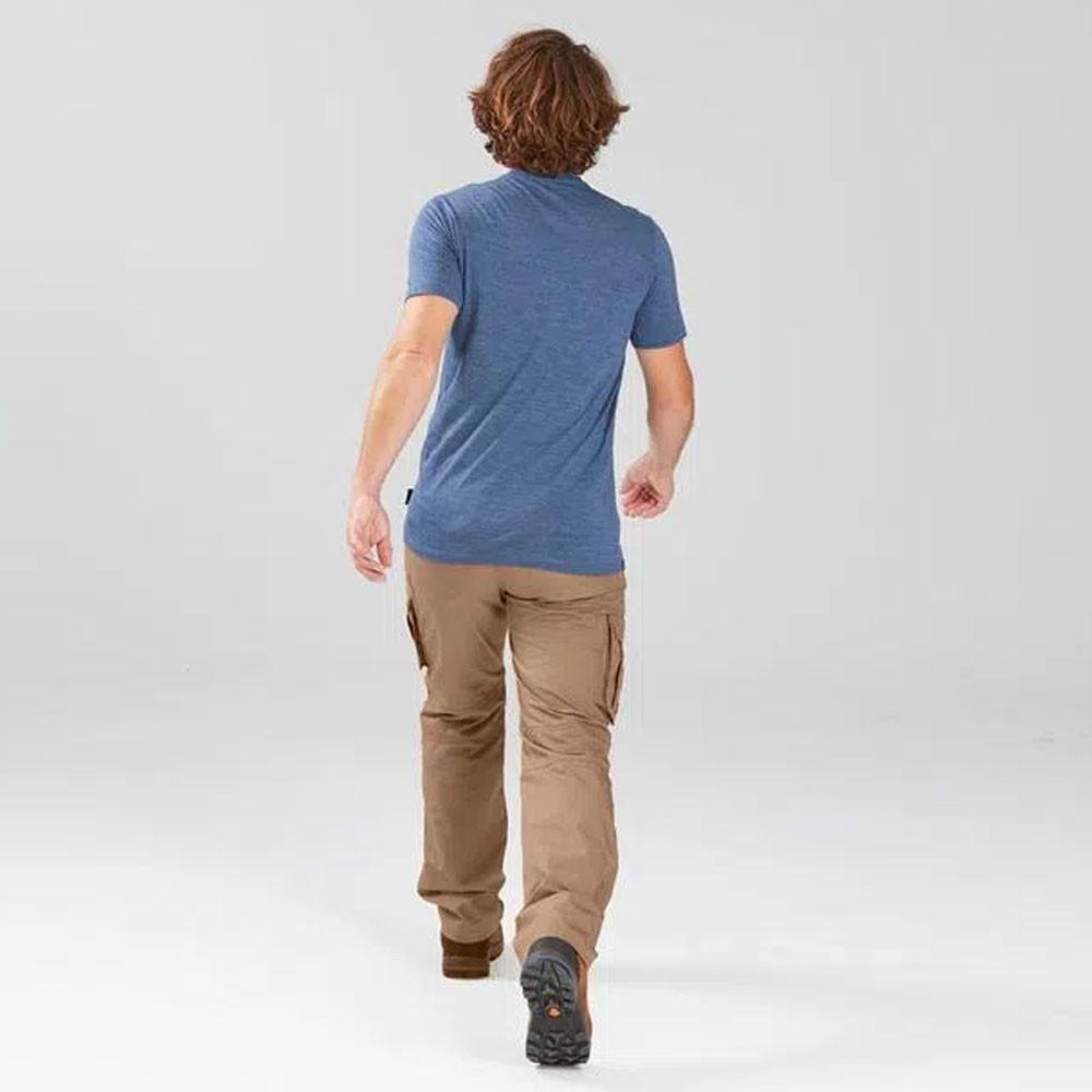 Calça Masculina de Trekking Travel 100 Castanho Forclaz - 3