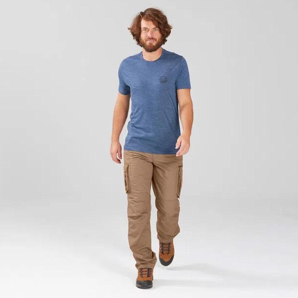 Calça Masculina de Trekking Travel 100 Castanho Forclaz - 7