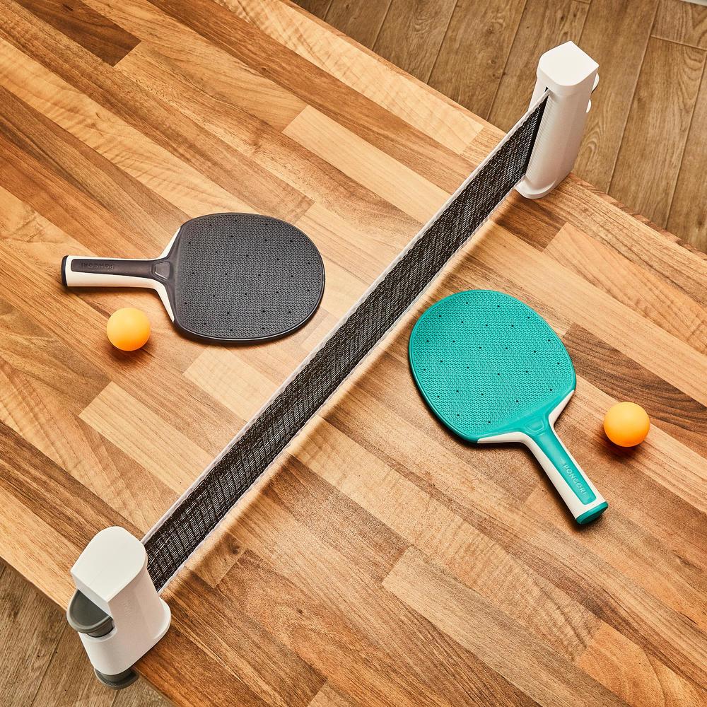 Kit Rede Ping Pong Rollnet com 2 Raquetes + 3 Bolas Pongori - 2