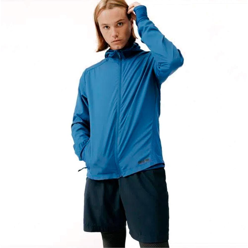 Jaqueta Corta-Vento de Corrida Masculino Kalenji Azul - 1