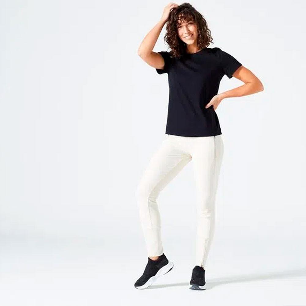 Camiseta Feminina de Ginástica e Pilates 500 Essentiel - 2