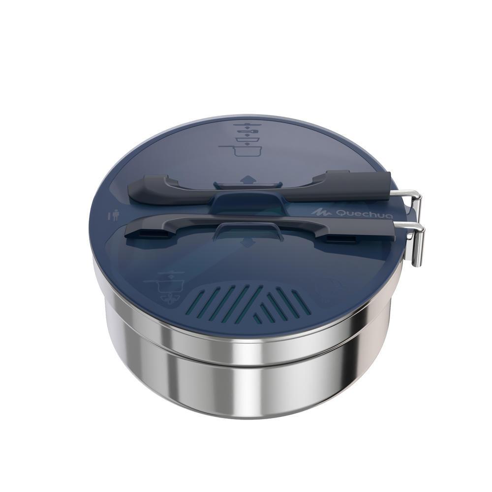 Conjunto de Cozinha de Trilha Inox para 1 Pessoa MH100 Quechua - 2