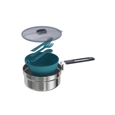 Conjunto de Cozinha de Trilha Inox para 1 Pessoa MH100 Quechua