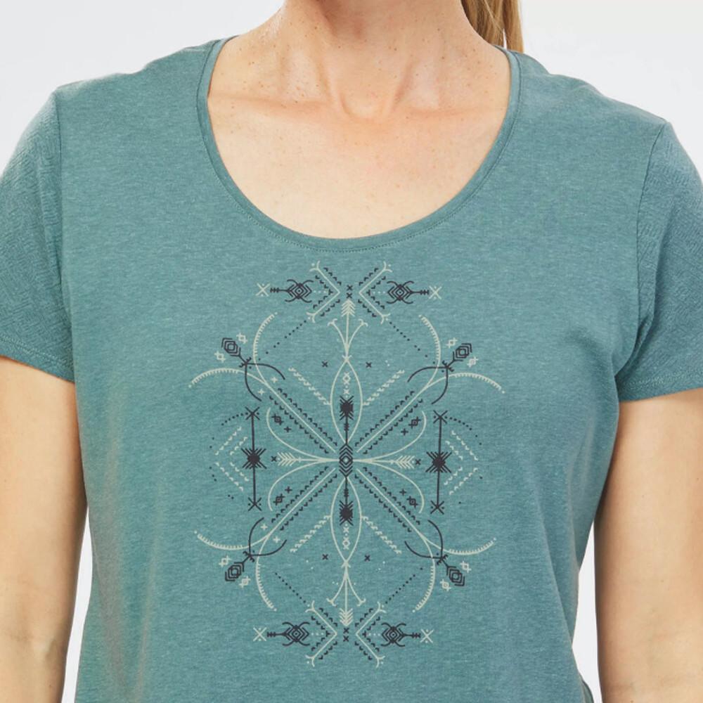 Camiseta Feminina de Trilha NH500 Verde Quechua - 5