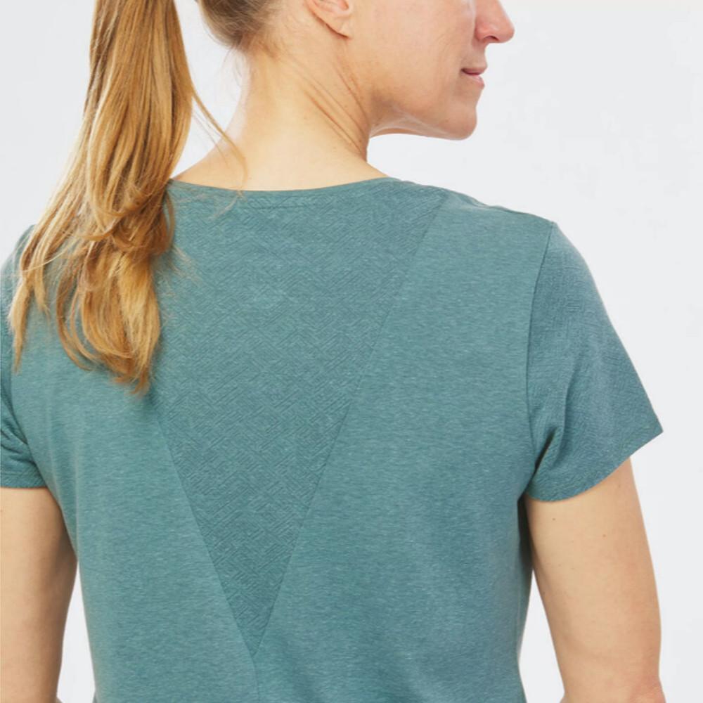Camiseta Feminina de Trilha NH500 Verde Quechua - 6