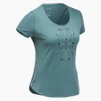 Camiseta Feminina de Trilha NH500 Verde Quechua - 1